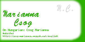 marianna csog business card